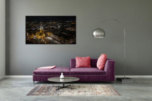 Waagplein aan de muur Alkmaar wand avond